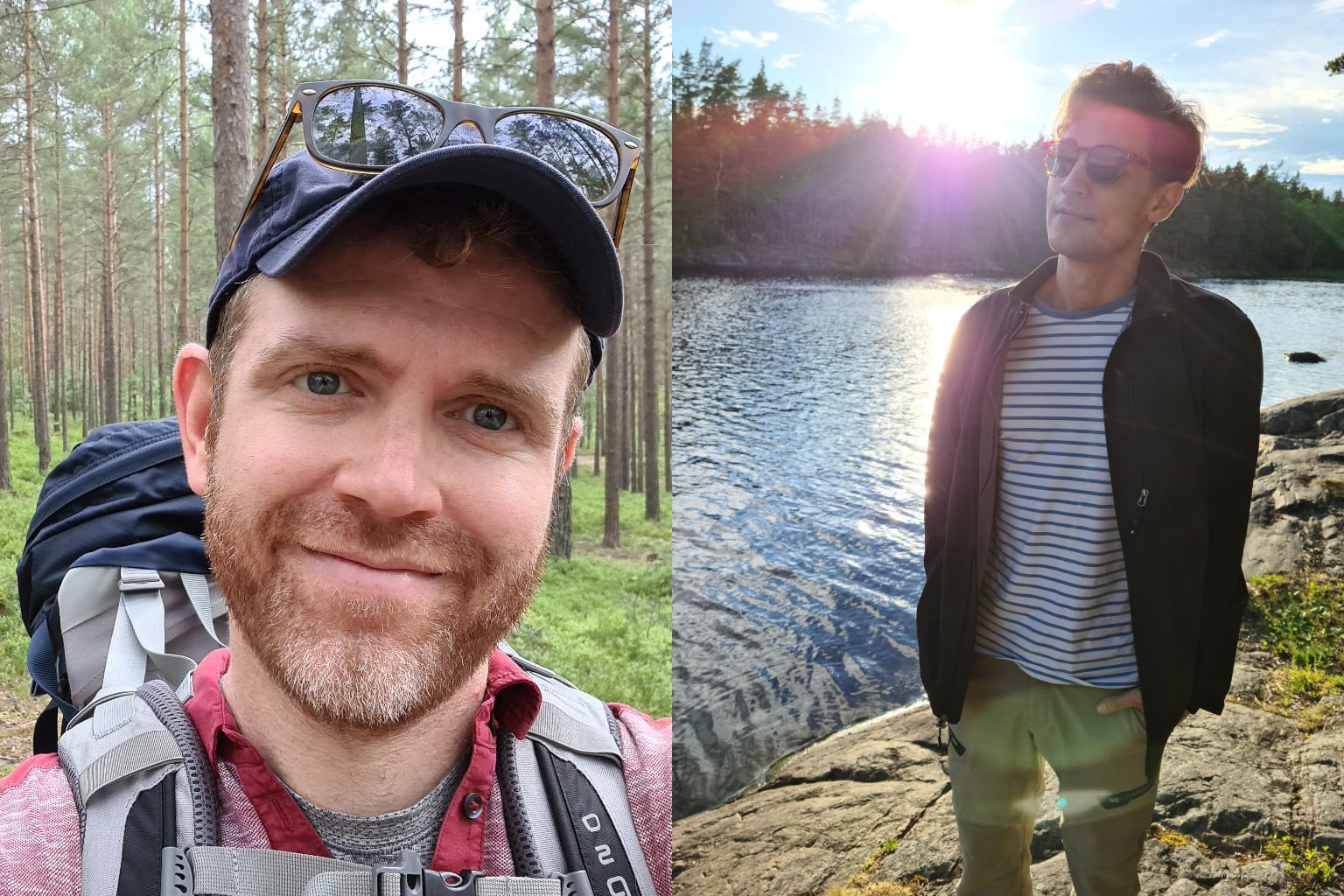 Arthur and Jeremiah standing in the Tyresta National Park