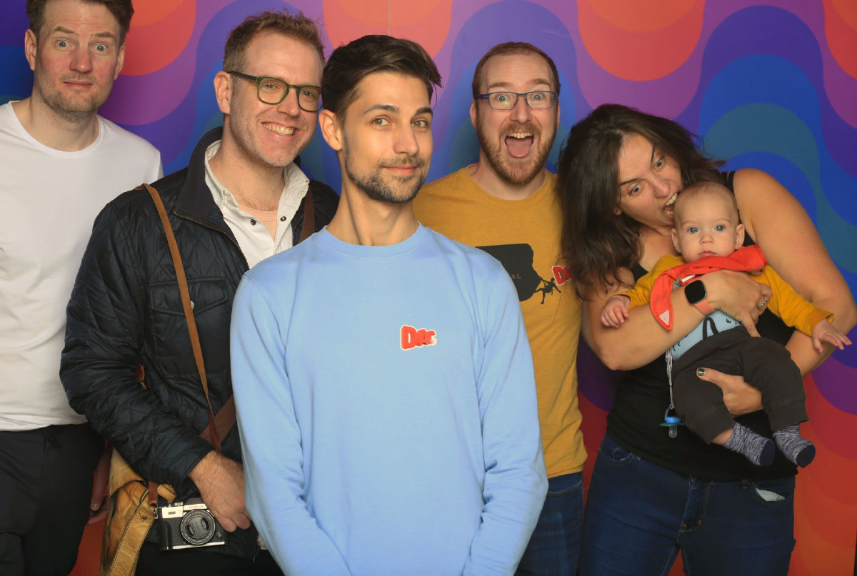 Group of friends smiling at camera