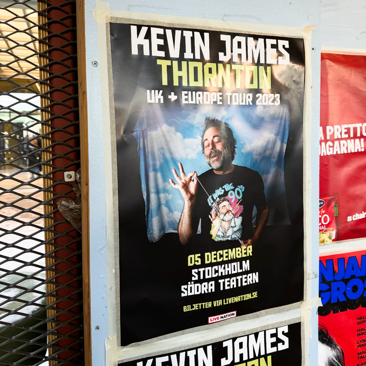 Poster for Kevin James Thornton show at Slussen