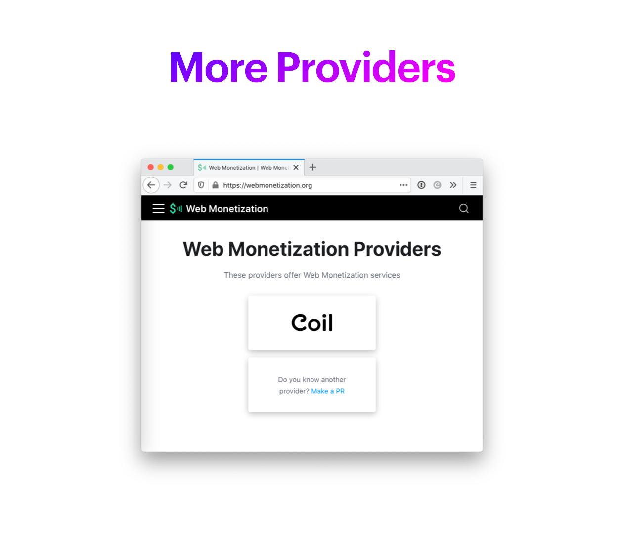 Slide. More providers