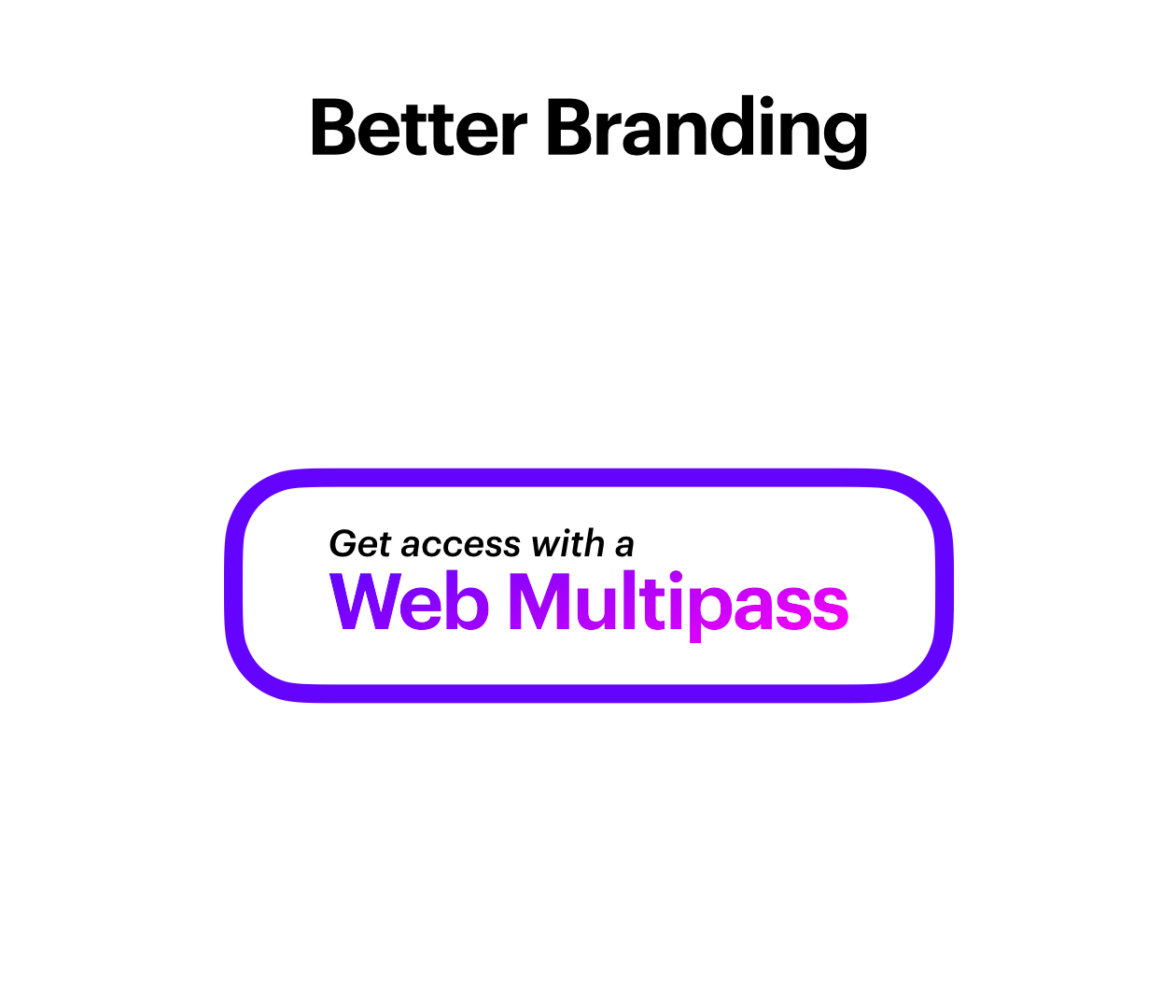 Slide. Button with text: Get access with a Web Multipass
