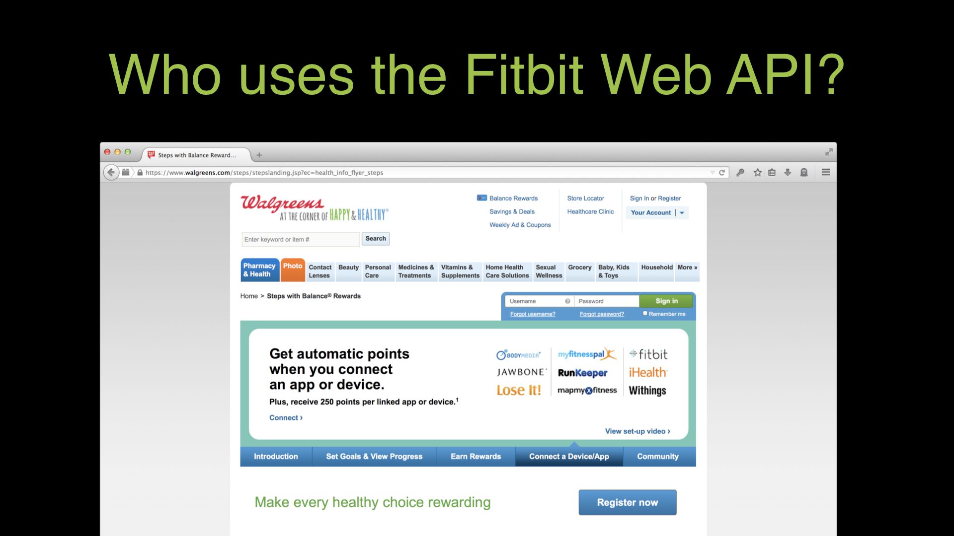 Screenshot of Walgreens rewards program marketing website