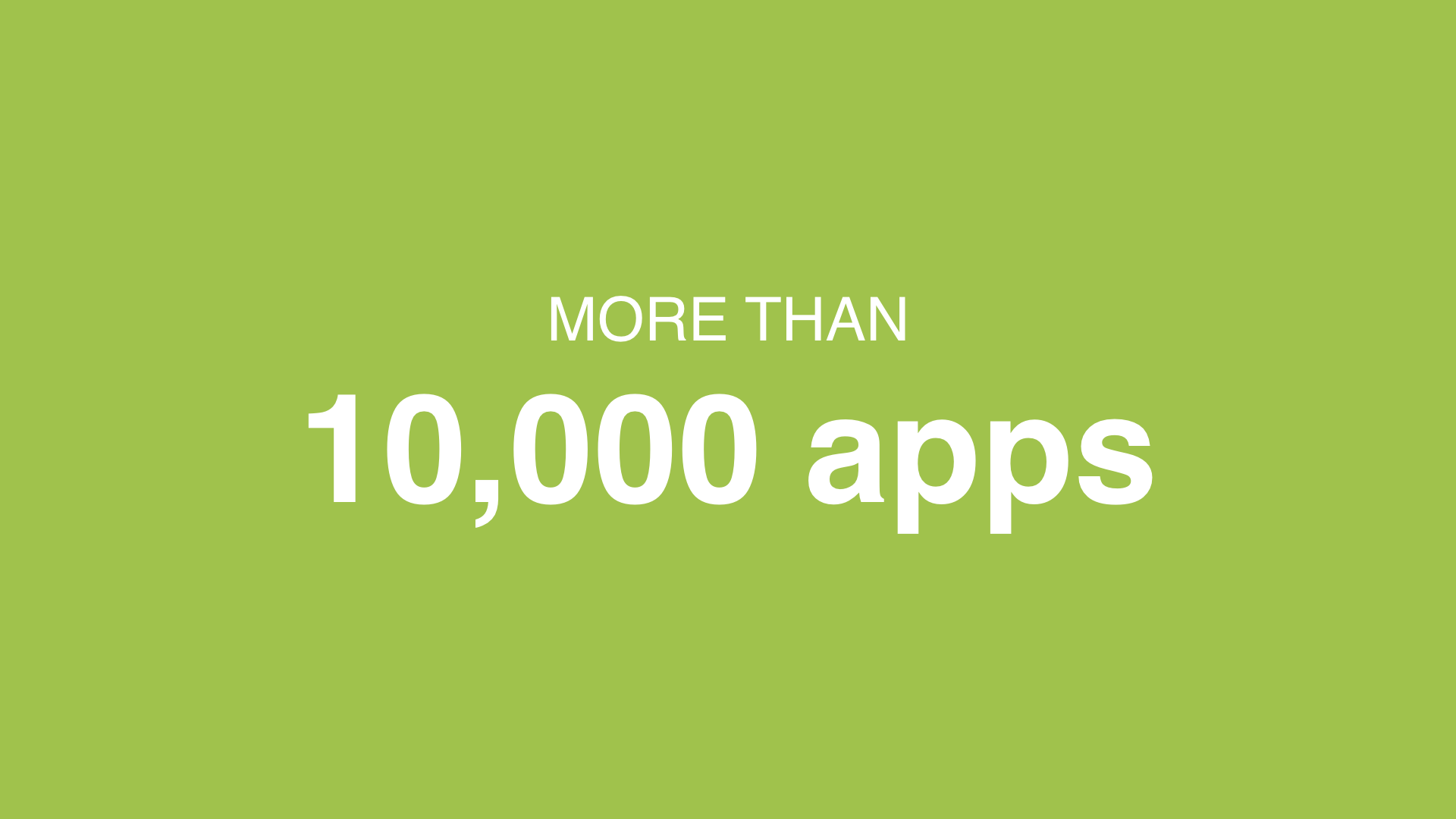 Text: more than 10,000 apps