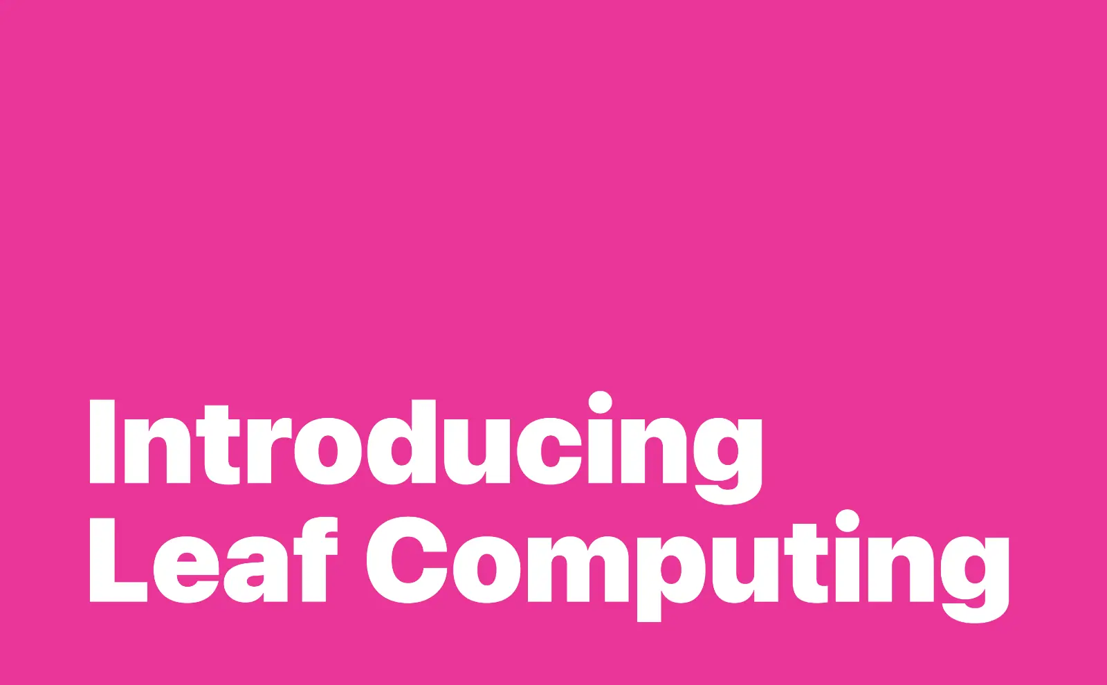 Introducing leaf computing