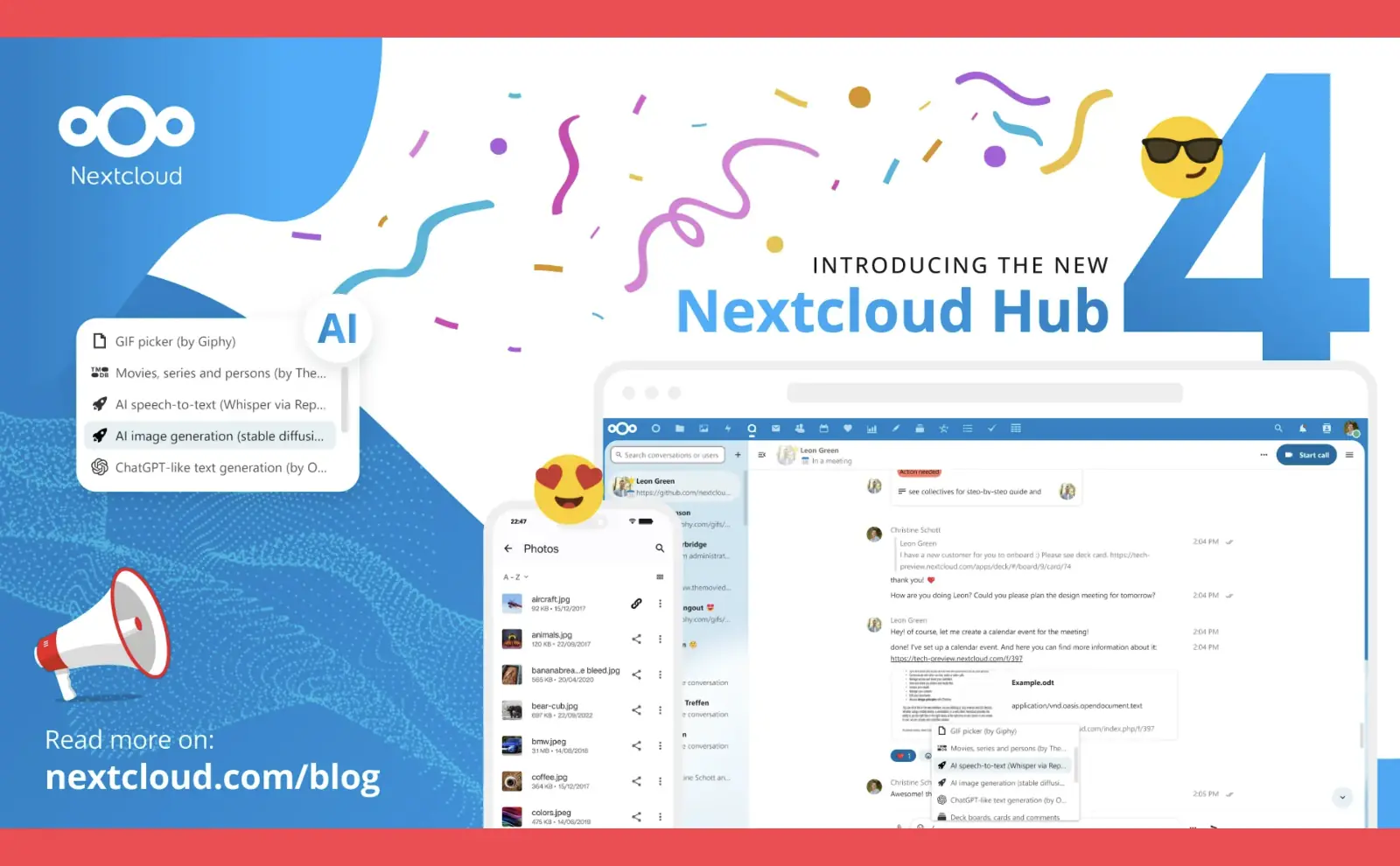 Screenshot of Nextcloud Hub 4 software